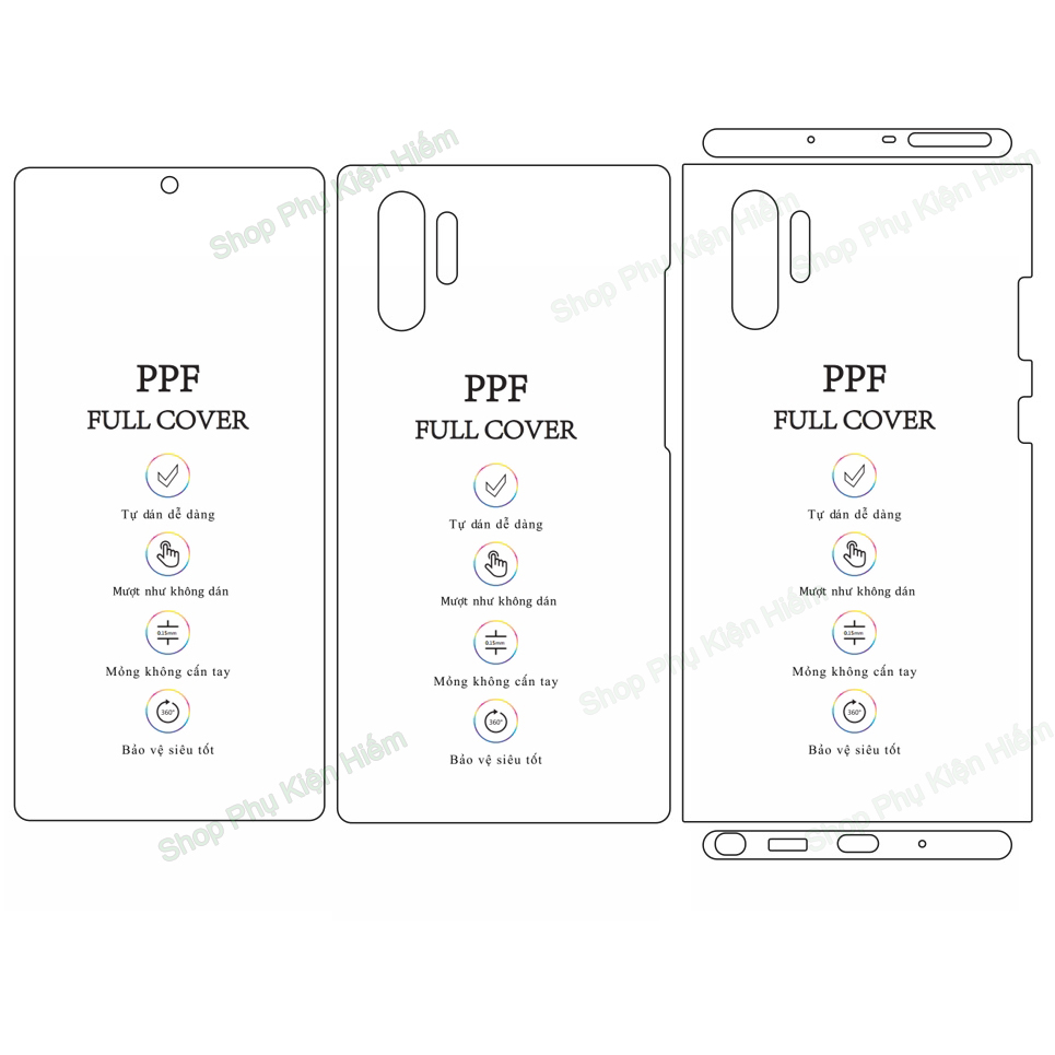 Dán dẻo PPF Note 10 Plus full viền - Tặng cường lực camera