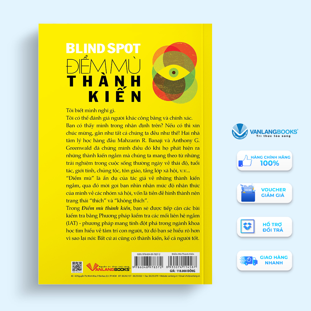 Sách - Điểm Mù Thành Kiến-Vanlangbooks
