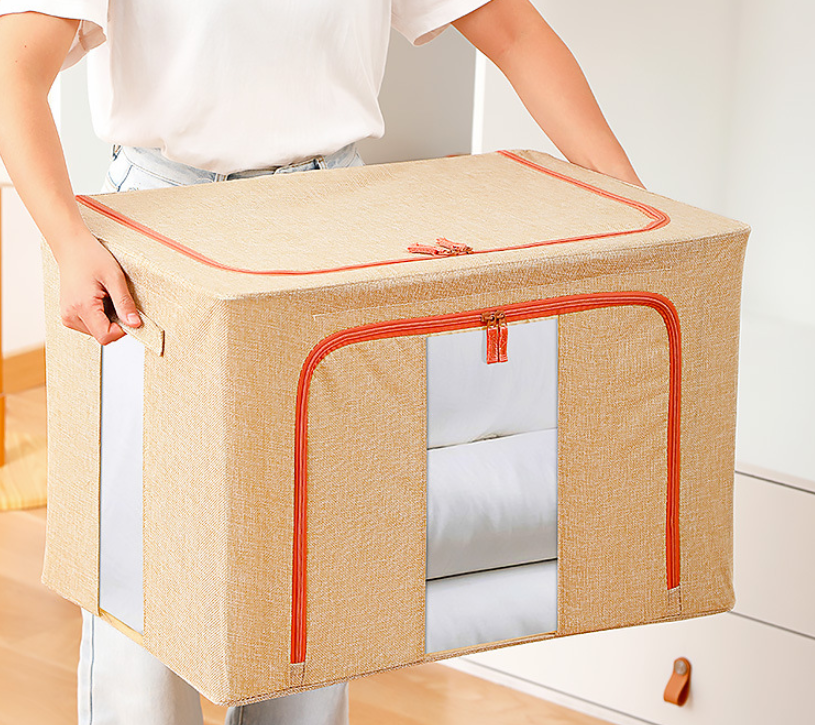 (HÀNG XUẤT CHÂU ÂU) Túi Chăn Màn Khung Sắt Nhật Bản, Túi Đựng Chăn Mền Quần Áo Cao Cấp Chính Hãng miDoctor – Hàng Xuất Khẩu, Kích thước tiêu chuẩn 66L