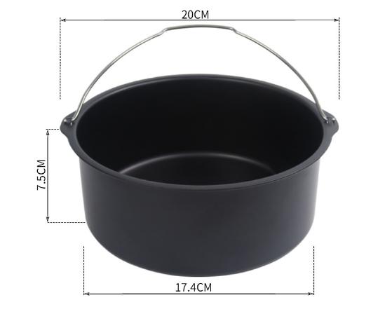 Khuôn nhôm tròn đáy liền có quai cầm 18cm