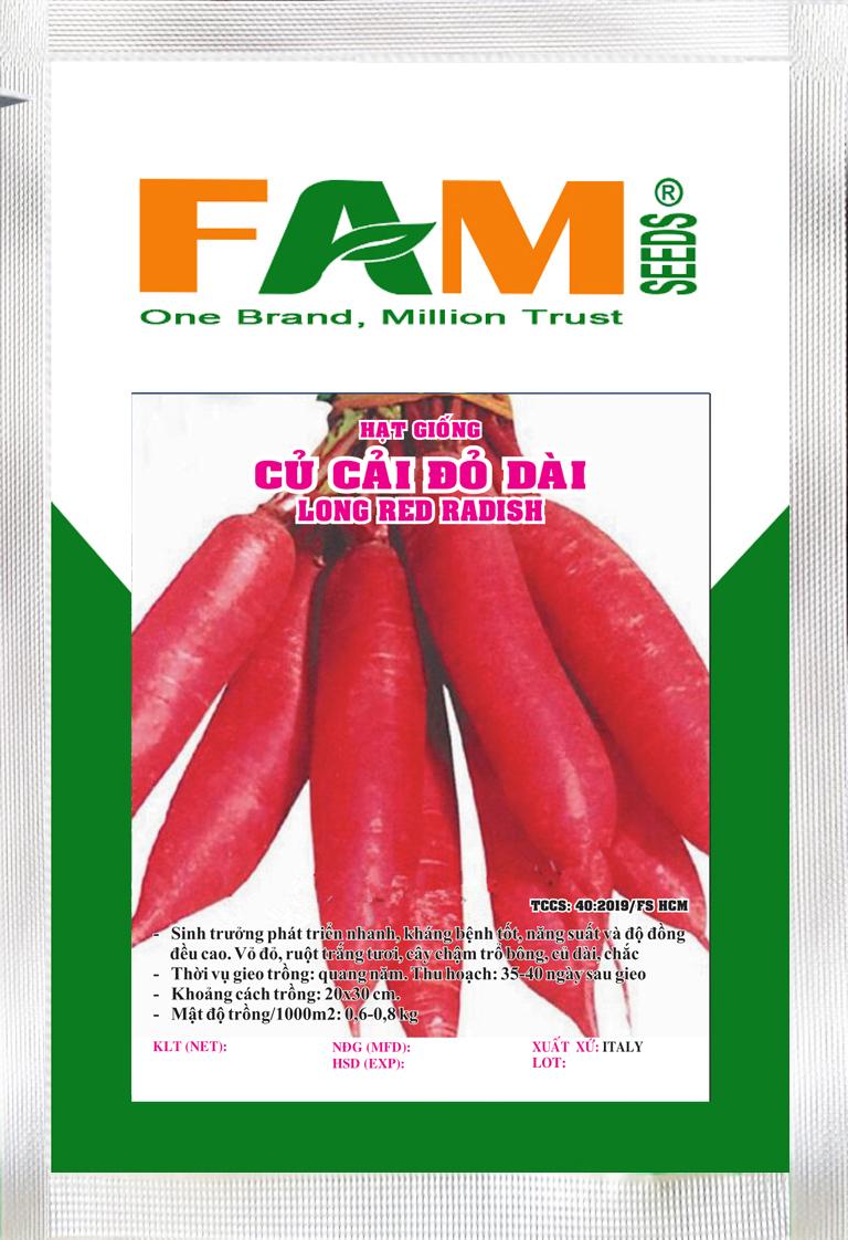 [HCM]Hạt Giống Củ Cải Đỏ Dài - Gói 20gr
