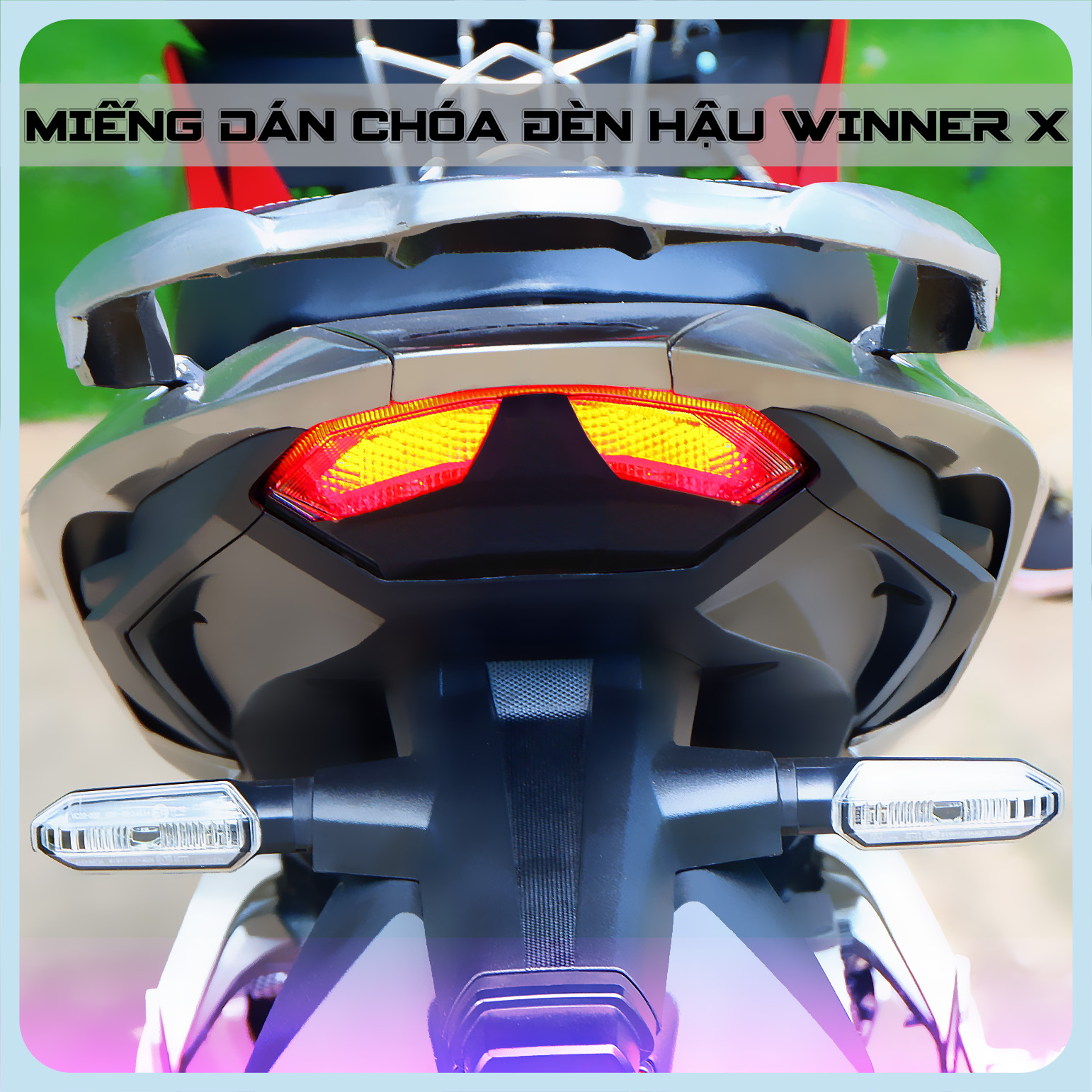 Miếng dán decal đèn hậu Winner X Decal đen nhám bảo vệ đèn cho honda winner X