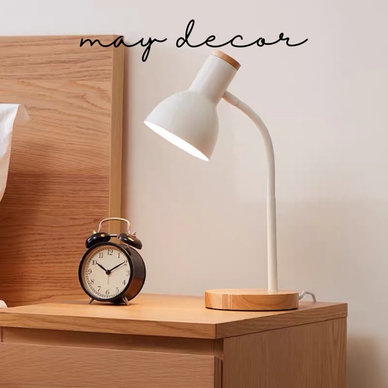 Đèn học đế gỗ để bàn bảo vệ mắt -may.decor-