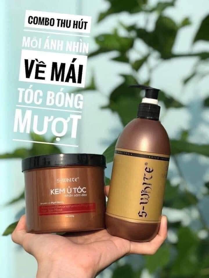 Kem ủ tóc nhân sâm đào SWHITE HỘP 500GR