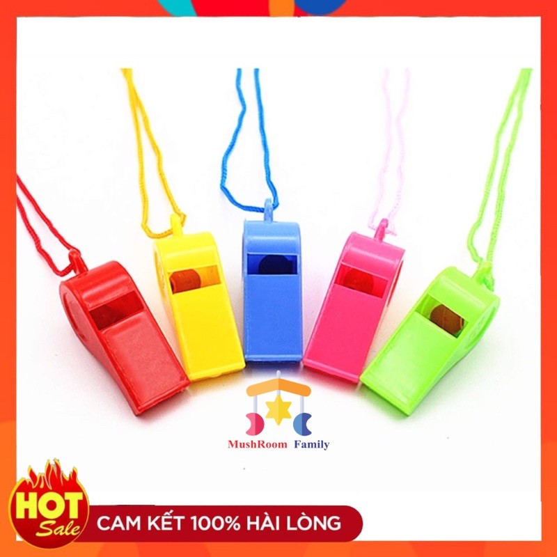 [HCM]Còi Thổi Bằng Nhựa Nhiều Màu Sắc Cho Bé