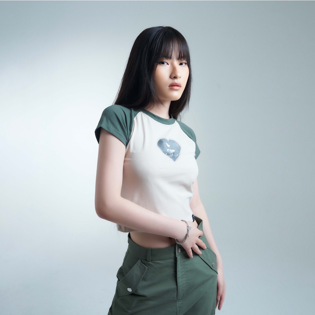 Áo Croptop PRADIES Blur Heart Phom Croptee