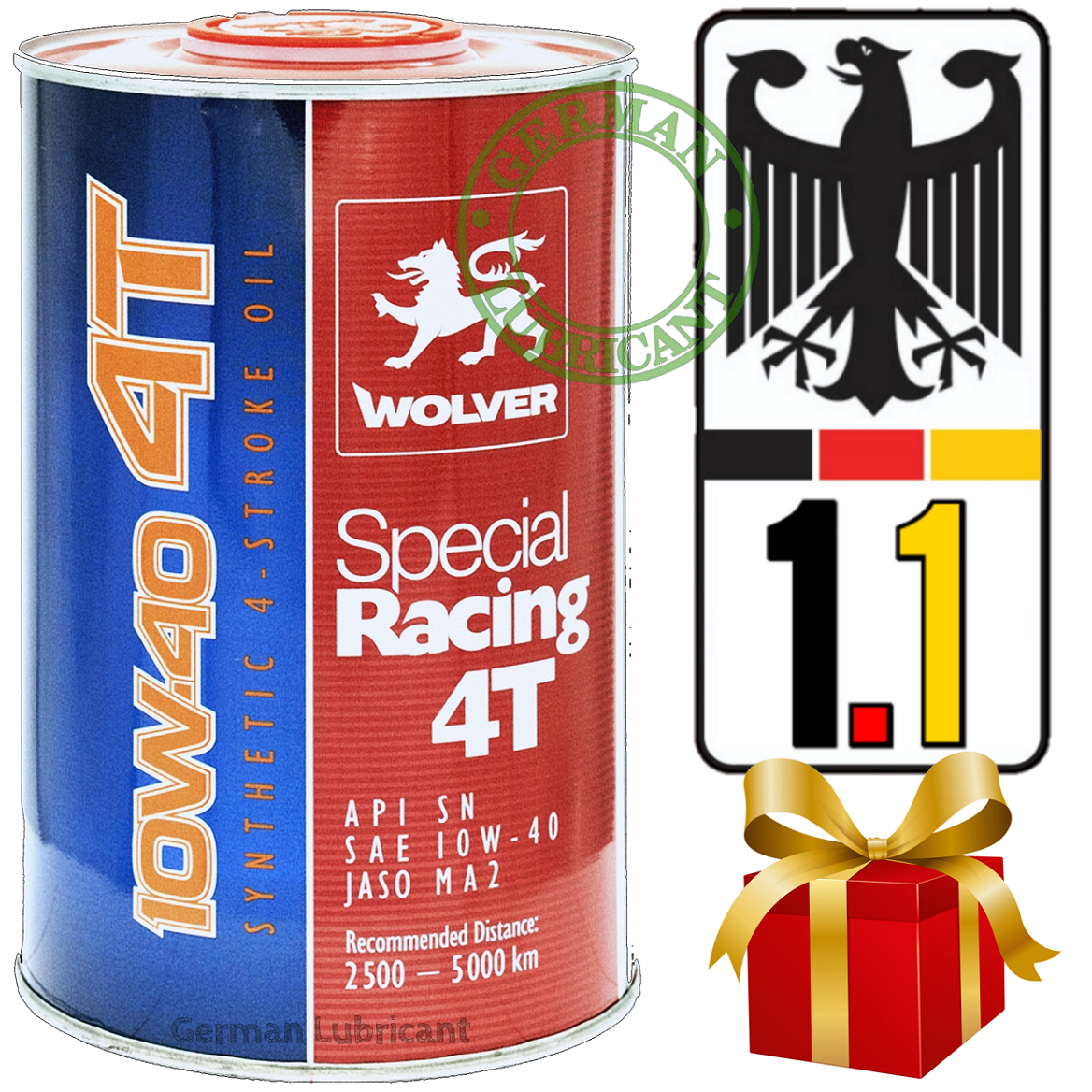 HCMMẪU MỚI Wolver Special Racing 10W40 SN 1.1L Winner Sonic CB German