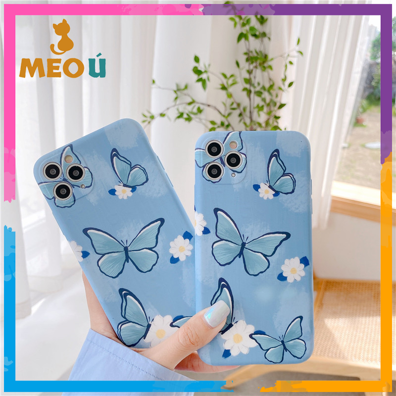 [HCM]Ốp iPhone Bướm Xanh iPhone 7/8/7Plus/8Plus/X/Xs Max/11/11 Pro/11 Pro Max - ốp iphone