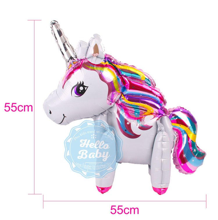 Bóng trang trí sinh nhật hình Ngựa 3D - Hello Baby
