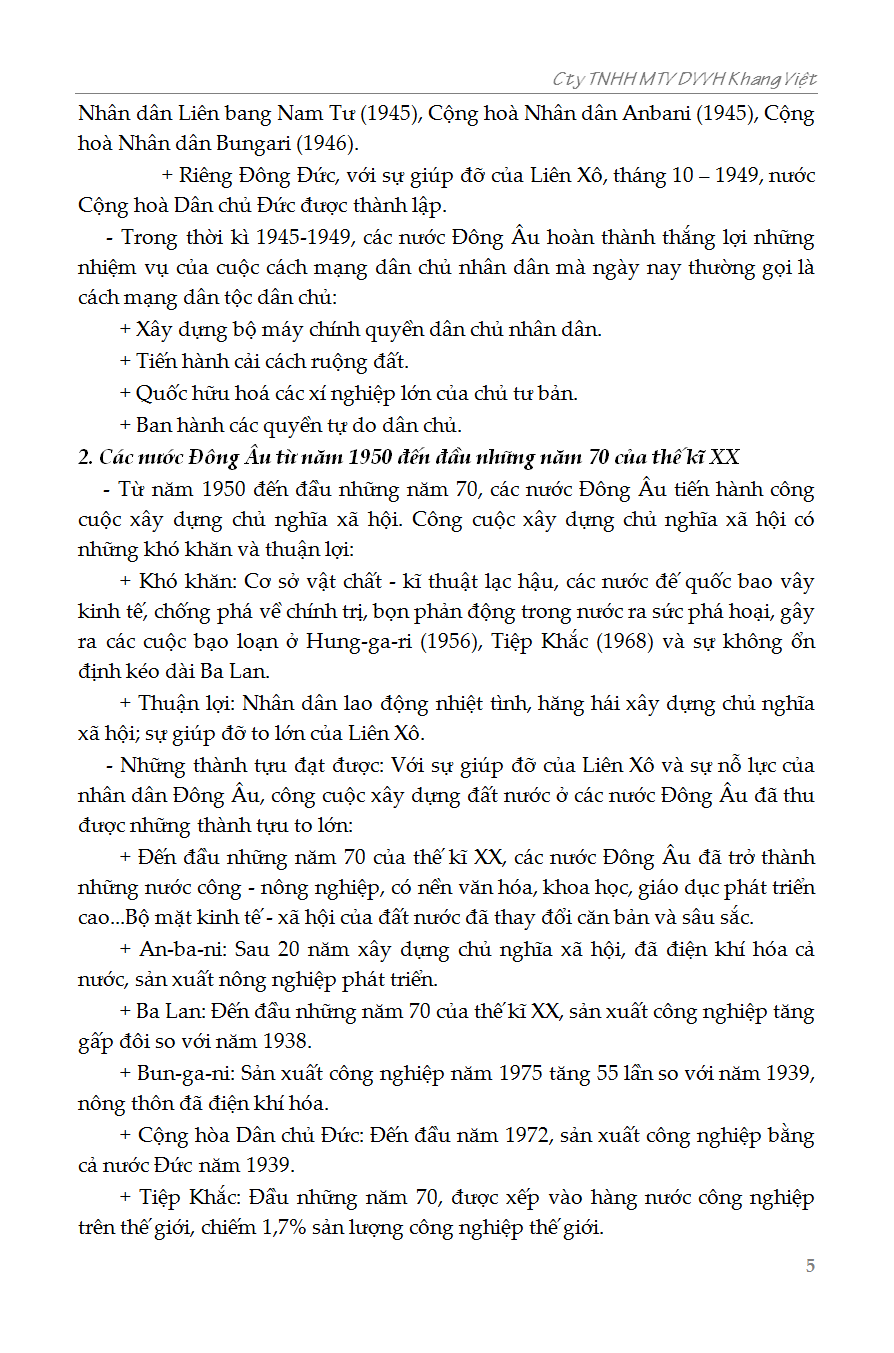 BỒI DƯỠNG HỌC SINH GIỎI LỊCH SỬ 9