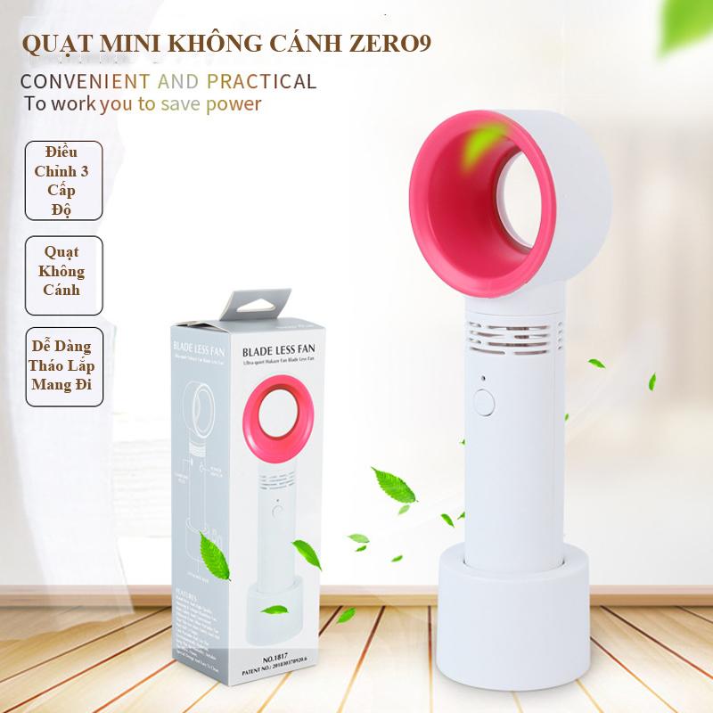 Quạt cầm tay mini không cánh có đế chống