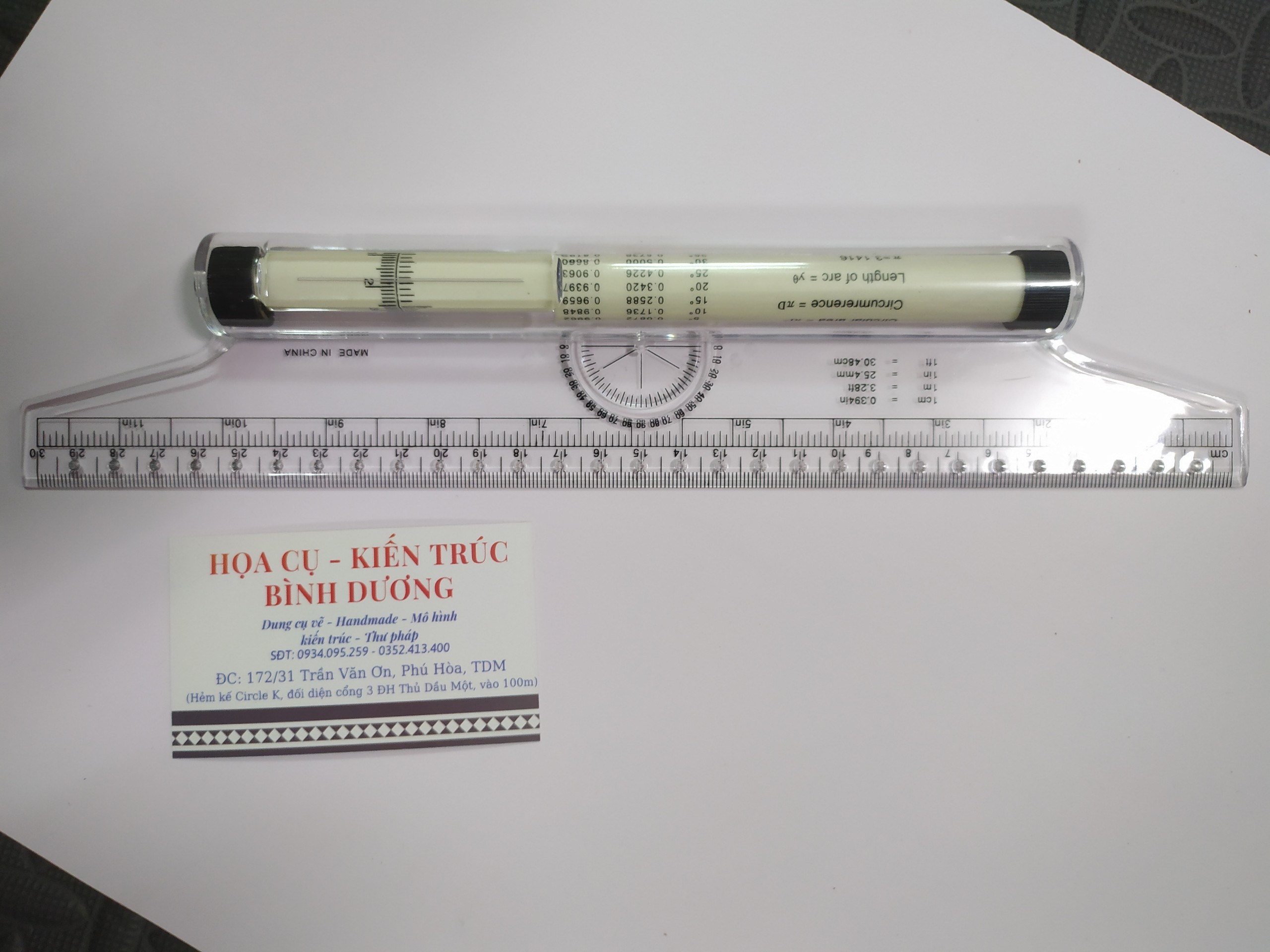 Thước vẽ kỹ thuật, thước lăn, rolling ruller 20cm, 30cm