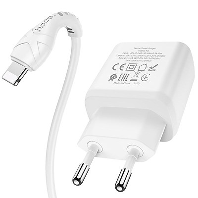 Bộ combo Củ PD20W QC3.0 + Cáp Type C to Lightning HOCO N5