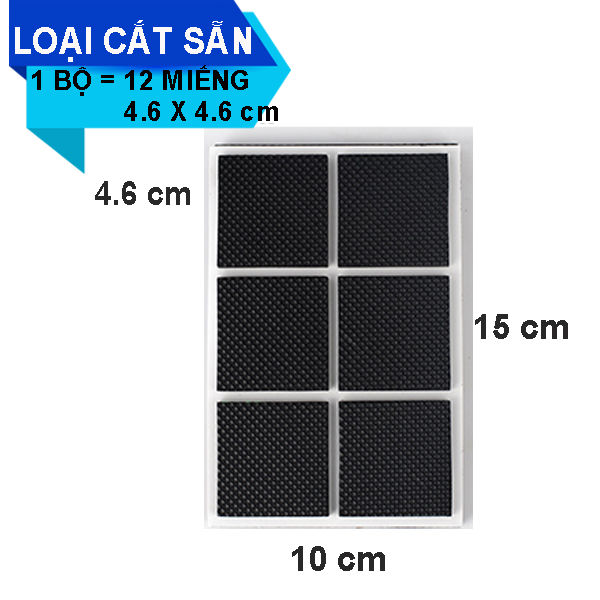 Combo 2 pcs Rubber Pad Size 15x10cm, Stick Rubber Pads Furniture Legs KitChen