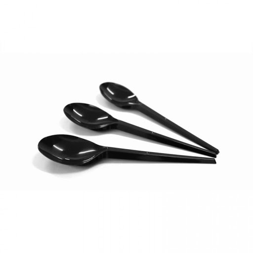 [HCM]400 Muỗng nhựa dùng 1 lần ăn cơm - Muỗng nhựa đen dùng 1 lần