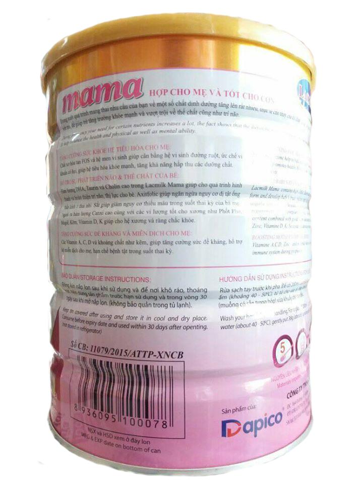Sữa bà bầu LACMILK MAMA 900G