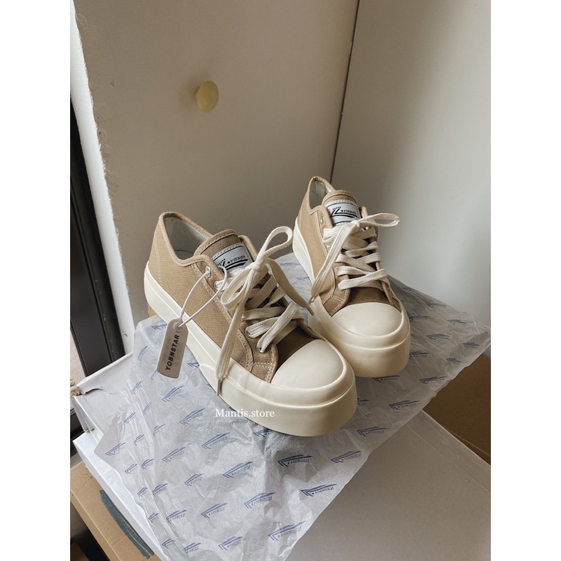 Giày Bánh Mì Beige Sneaker( Kèm Video Ảnh Thật)