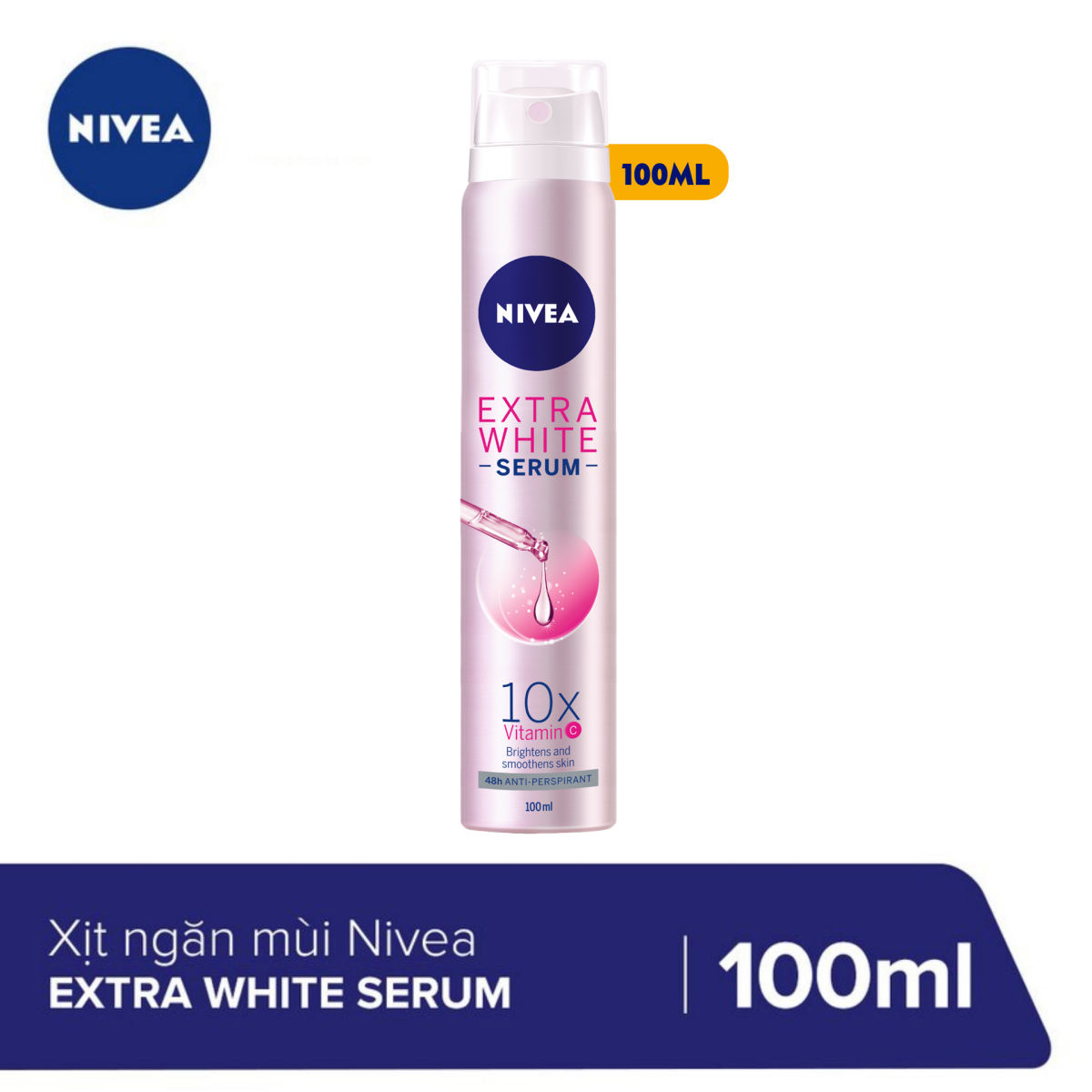 [HCM]Xịt Ngăn Mùi Serum Trắng Mịn Nivea 100ml