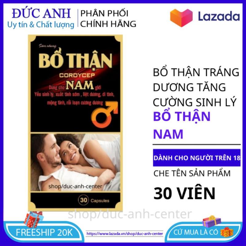 Tăng cường sinh lý nam giới Bổ Thận Nam Cordyceps giảm xuất tinh sớm khỏe hơn hộp 30 viên HSD 2022
