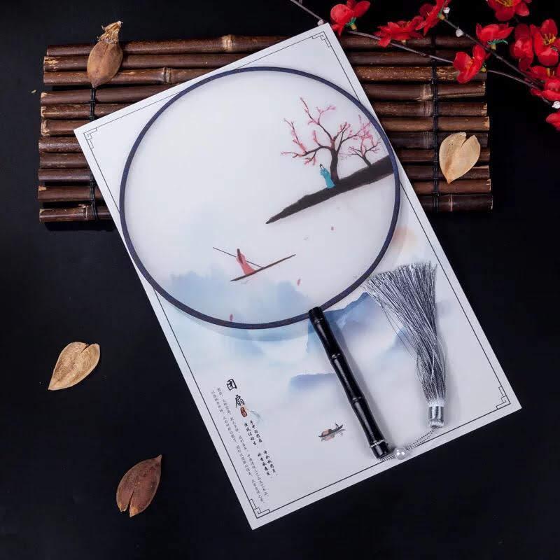 Quạt tròn trong suốt in hai mặt