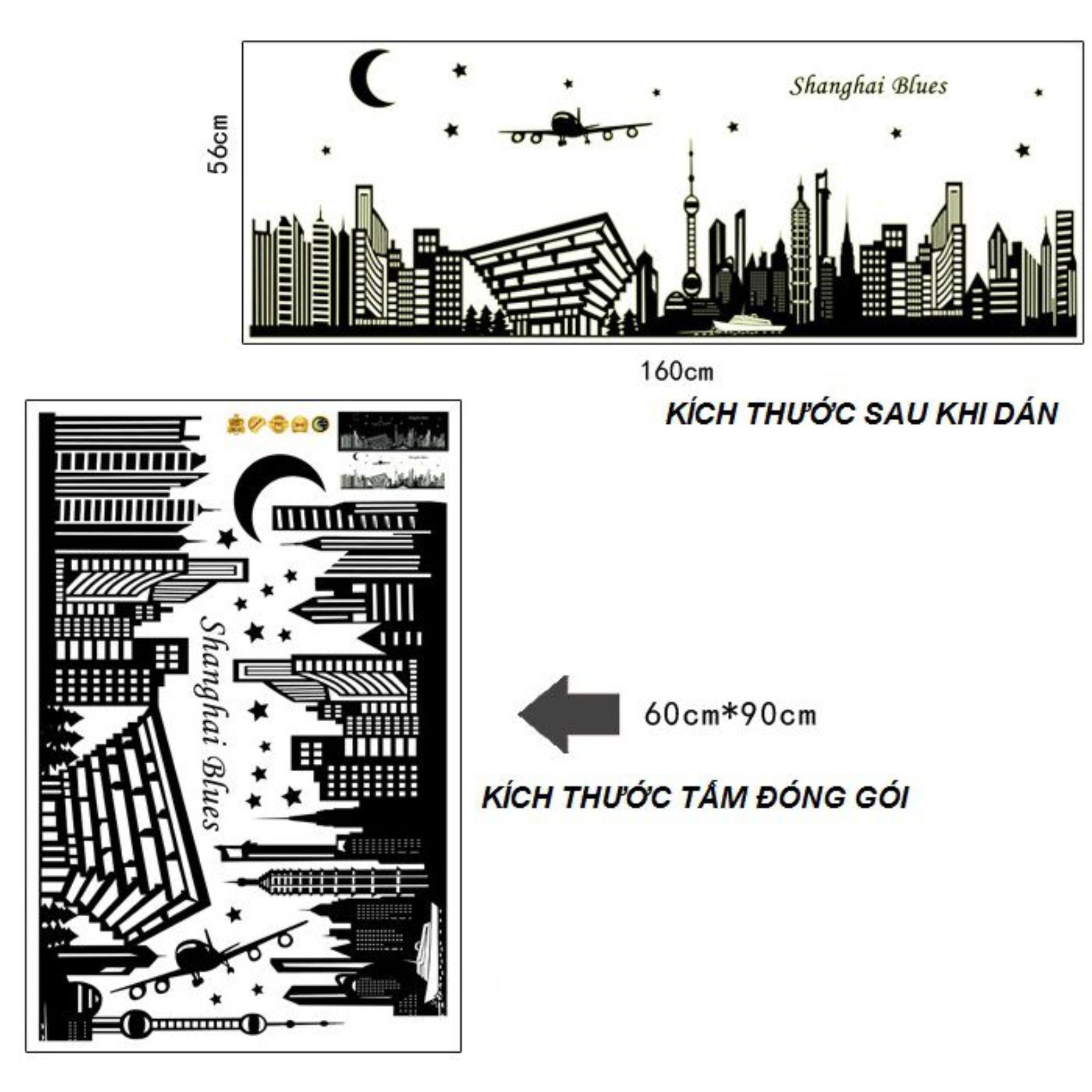 [HCM]Decal dán tường Dạ quang Thượng Hải DDQ012 (60 x 170 cm)