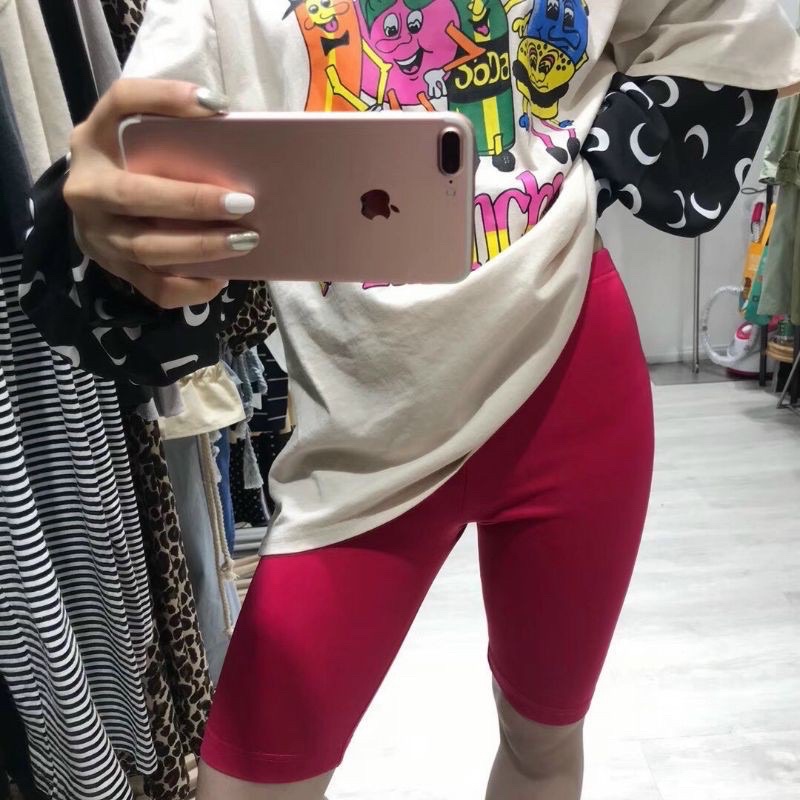 [HCM][Chuẩn Thái] Quần leging RAINBOW Thái dáng Biker - Đùi trên gối