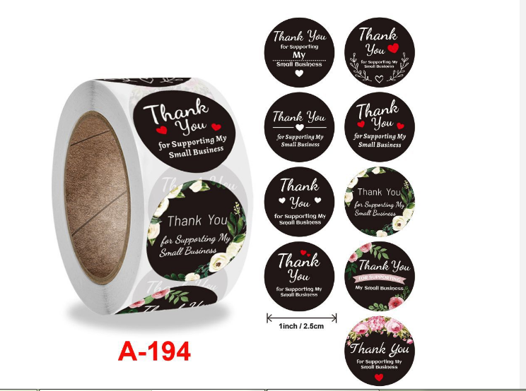 Cuộn 500 tem dán thank you, tem dán cảm ơn vì đã đặt hàng