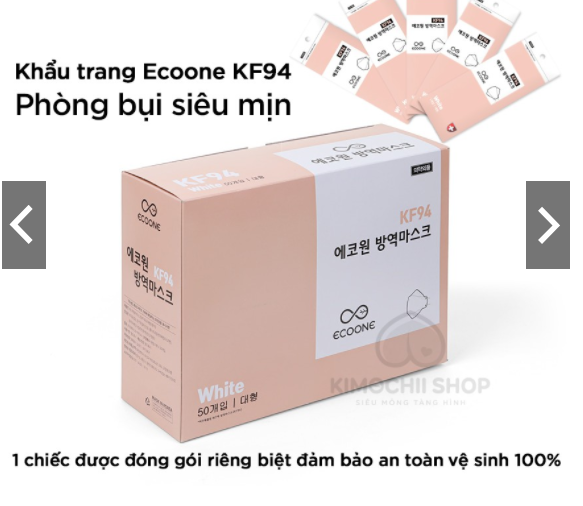 Khẩu trang KF94 Chính Hãng Hàn Quốc.