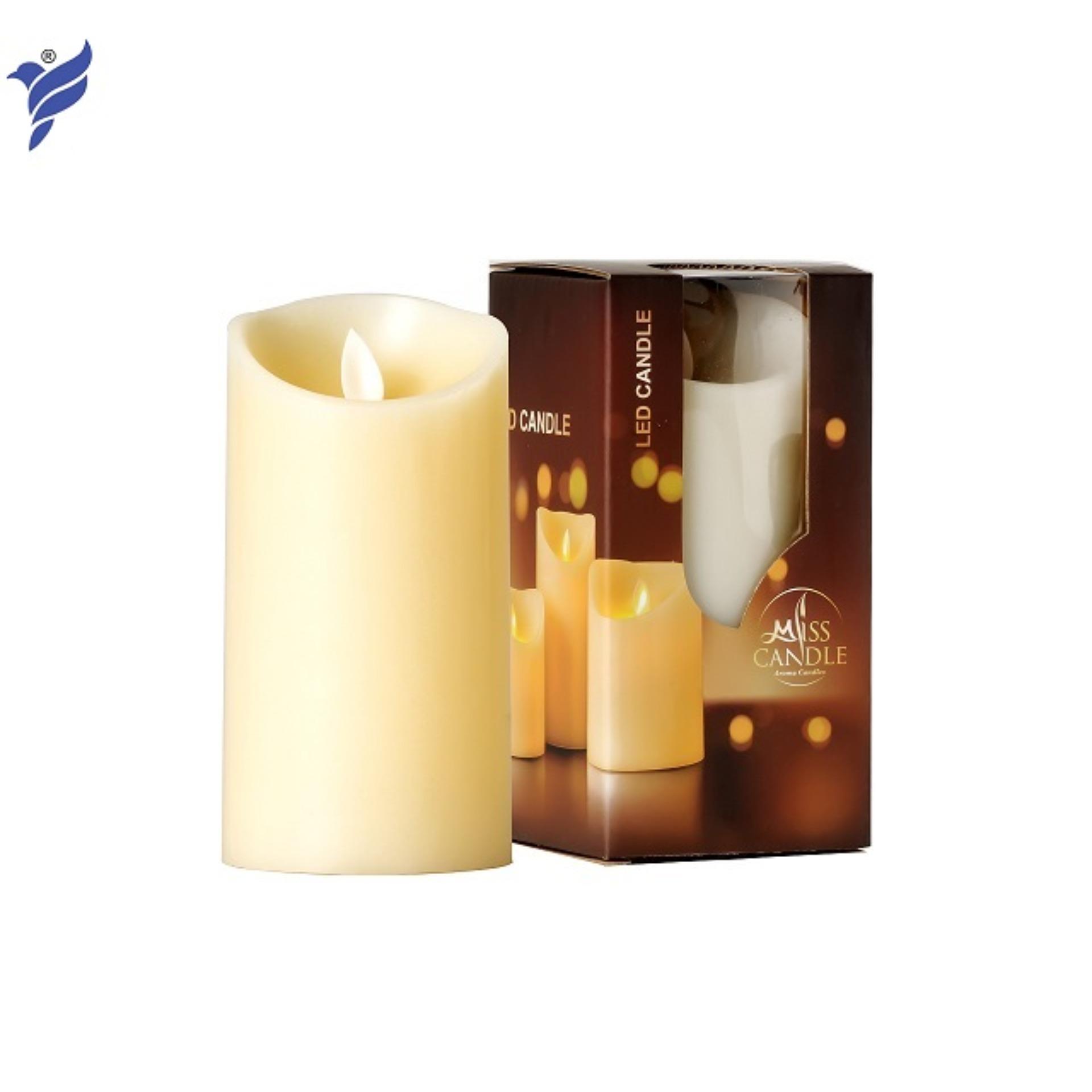 Nến điện tử vỏ sáp pillar led ledc0429