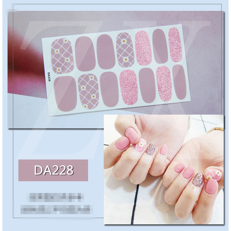 Set 14 miếng dán móng nghệ thuật thời trang - Dán móng tay polishinging