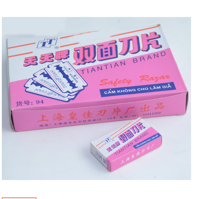 Lẻ 10 Hộp Lưỡi Lam Đen TT (Hộp Nhỏ 10 Lưỡi)