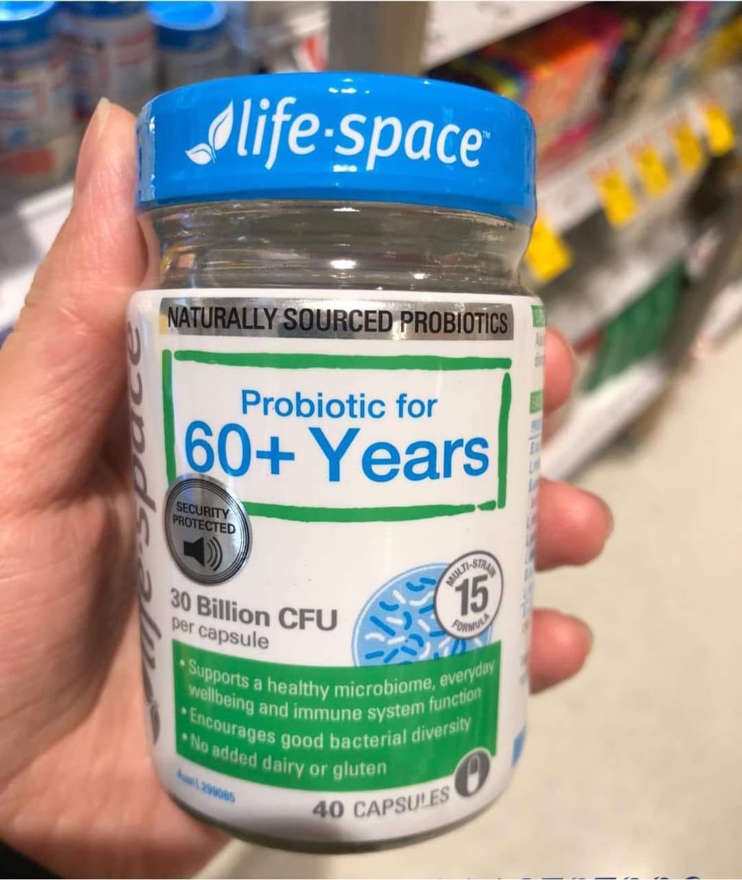 Life-Space Probiotic for 60+ Years 40 Capsules Exclusive Size