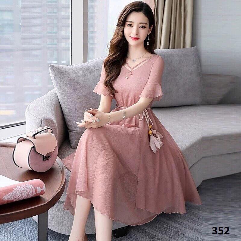 [HCM]ĐẦM VOAN LỤA CAO CẤP HÀNG NHẬP SIÊU HOT sakura