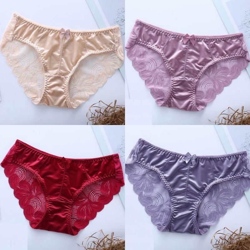 1 Chiếc Quần Lót Ren Nữ Phi Lụa Dòng Cao Cấp (Freesize 40-53kg)- Myn.Official