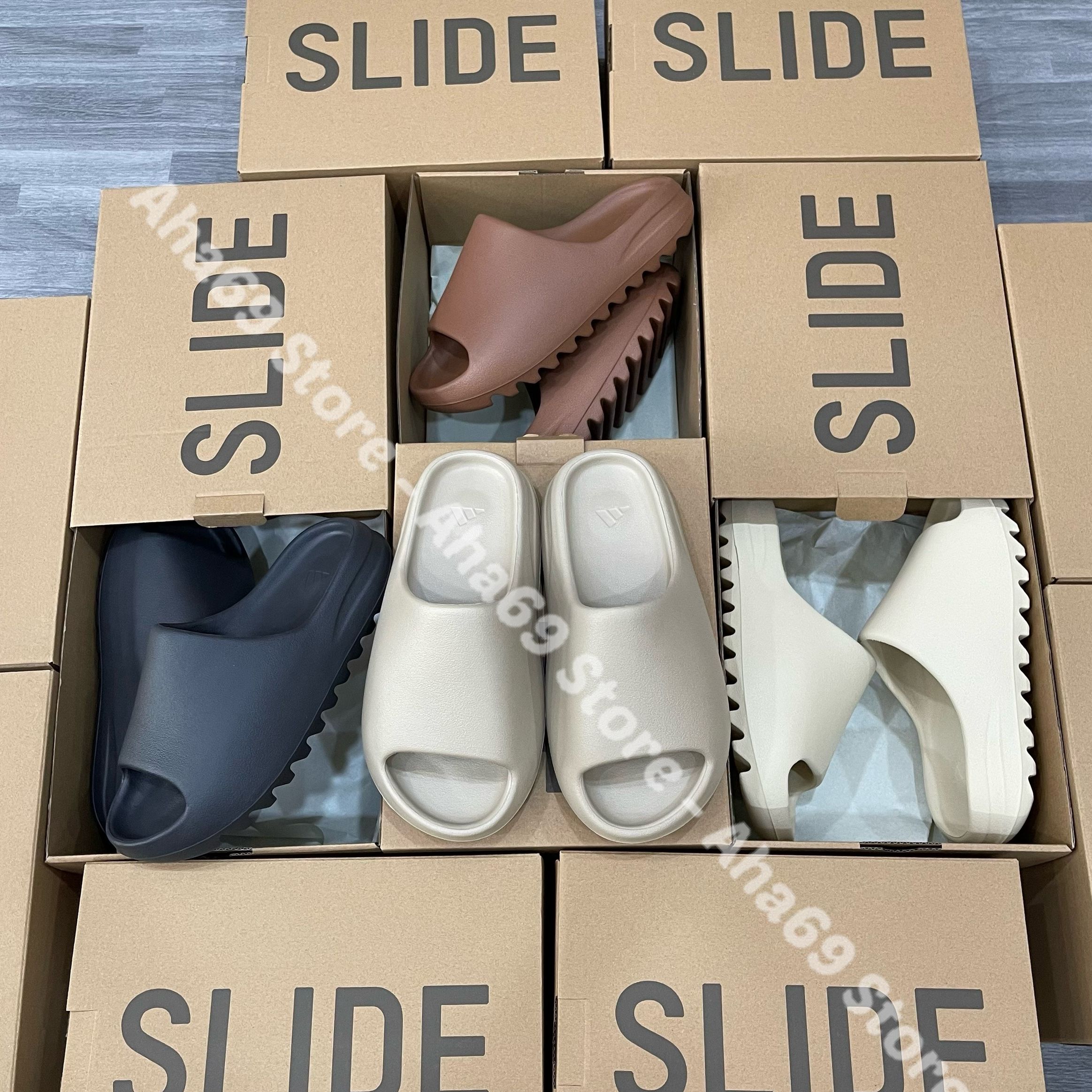 [Aha69Store] Full Box | Dép Yz Slide 2023 - Vân Nhám Cao Cấp | High Quality