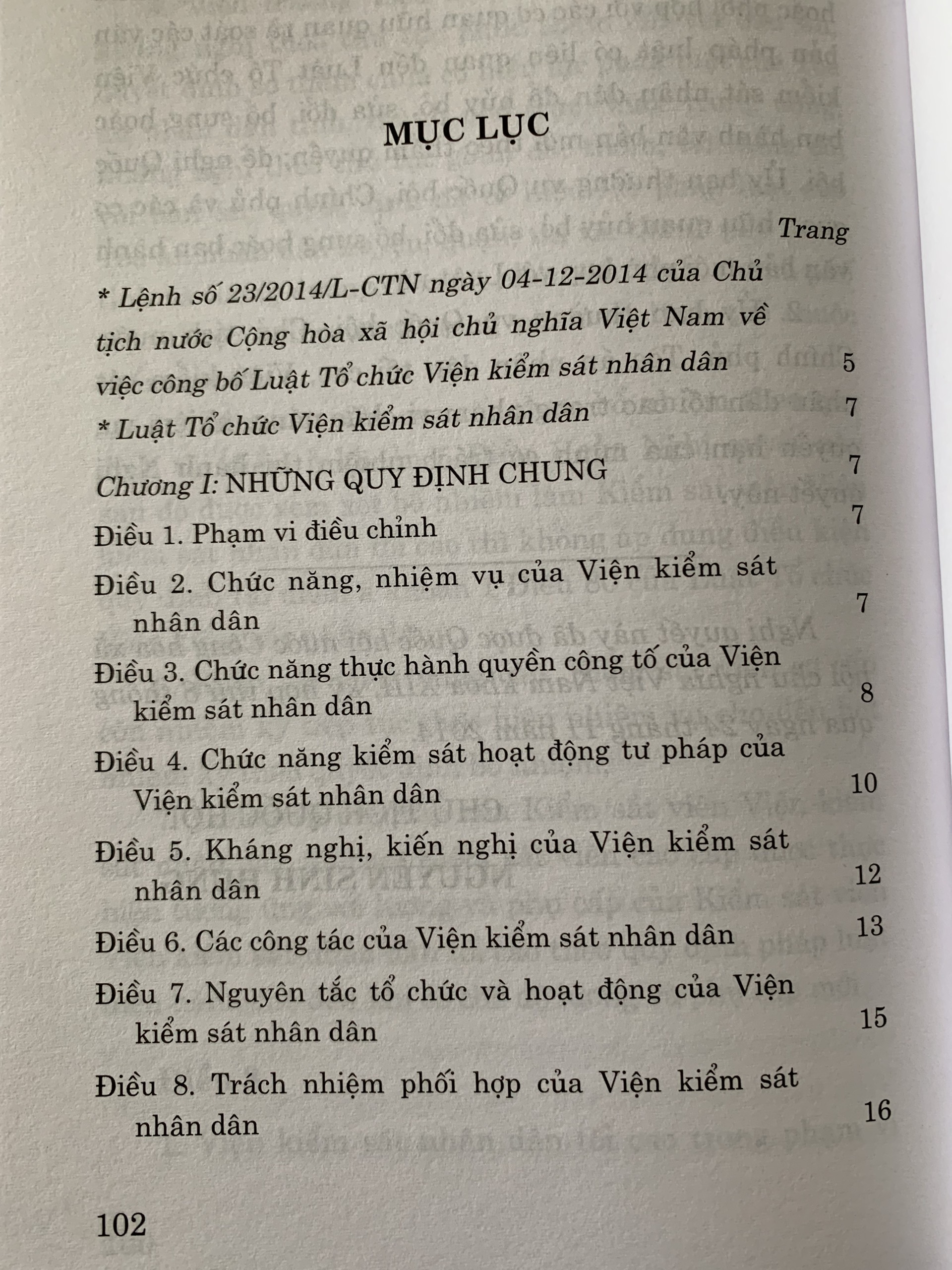 [Nhập RS0822 giảm 30k cho đơn 99k]Luật Tổ Chức Viện Kiểm Sát Nhân Dân (hiện hành)