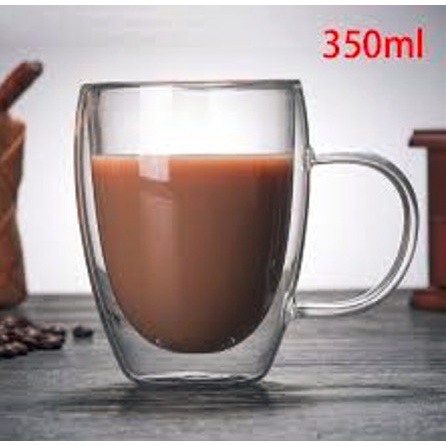 Ly thuỷ tinh 2 lớp có quai 250-350-450ml