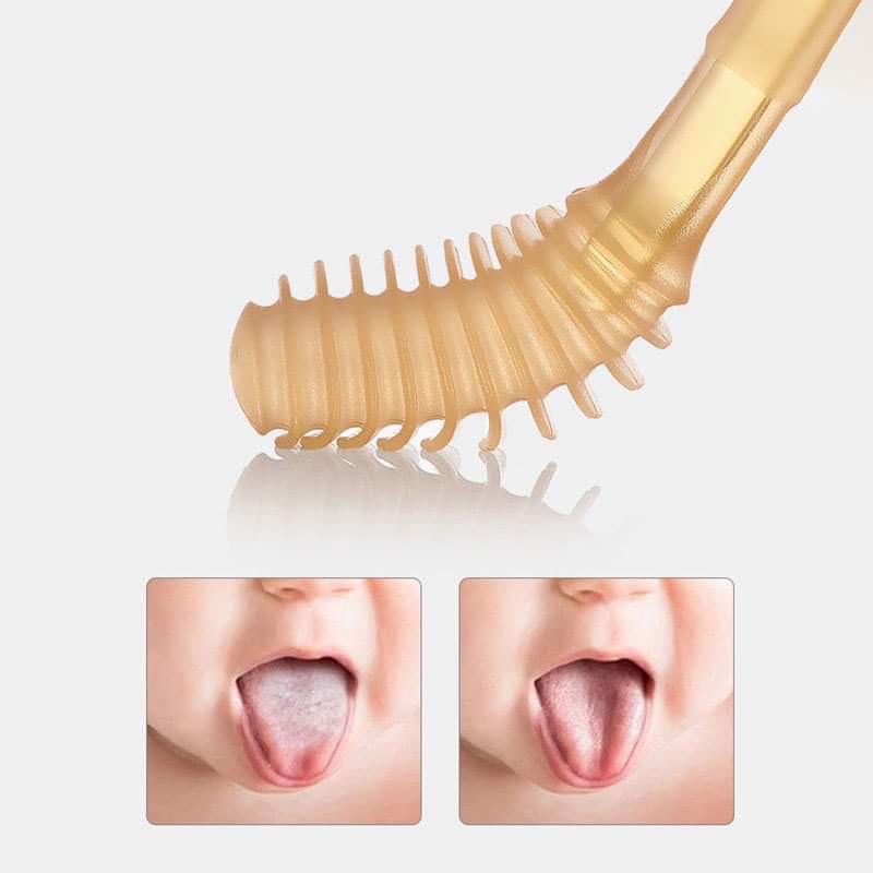 Set rơ lưỡi và bàn chải đánh răng silicon cho bé từ 0 - 18 tháng