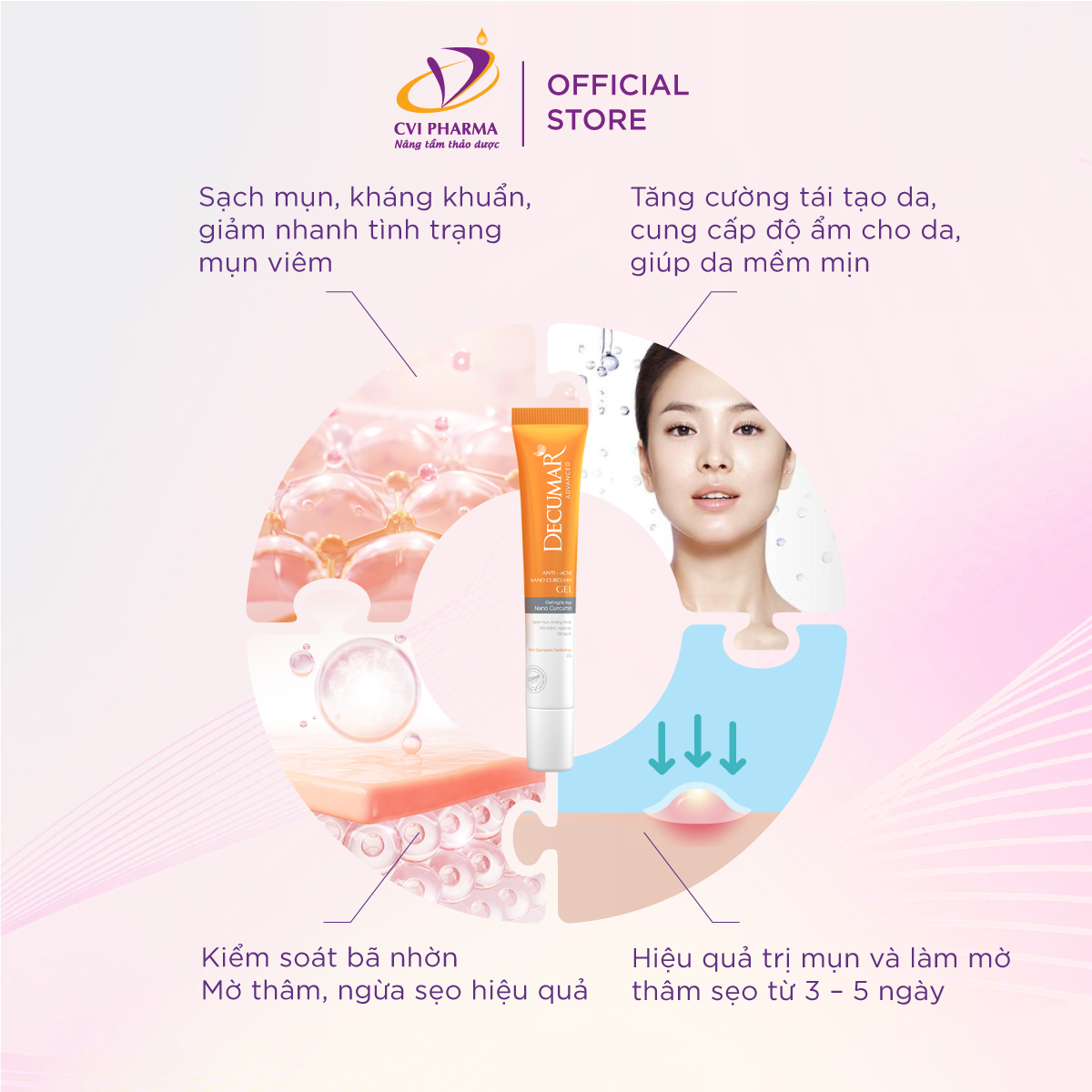 Combo 2 gel ngừa mụn Decumar advance 20gr