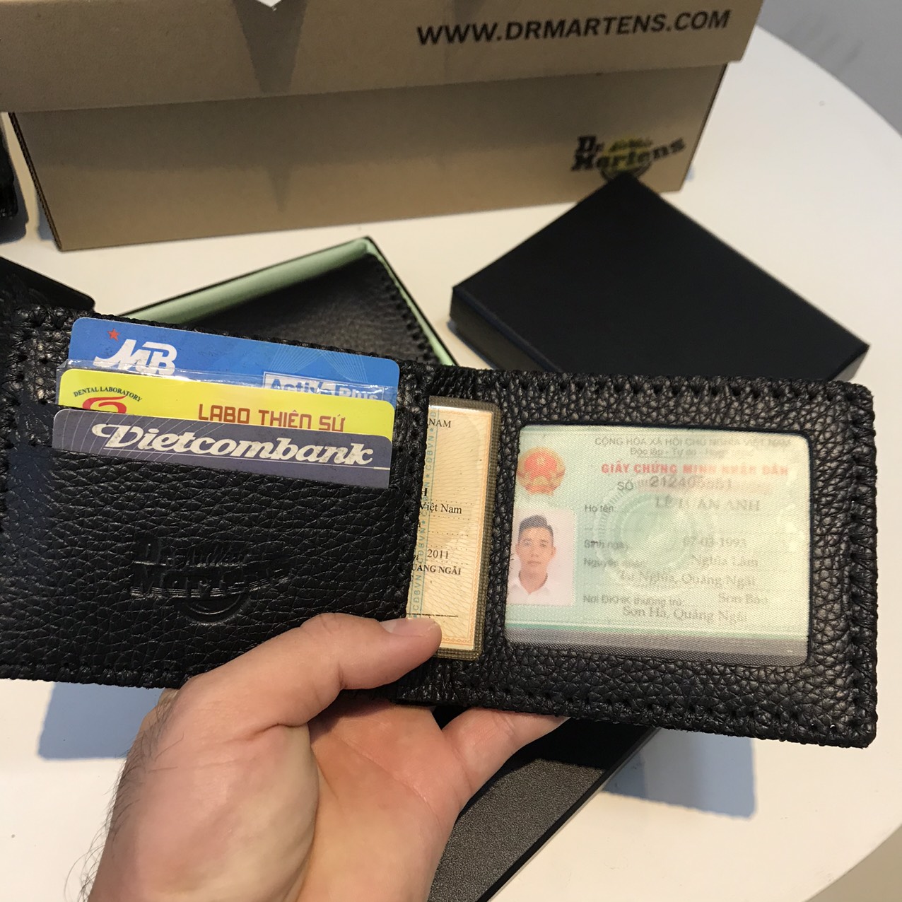 [HCM][ XÃ KHO THANH LÝ ] BÓP DA BÒ DR.MARTENS BẢO HÀNH 12 THÁNG