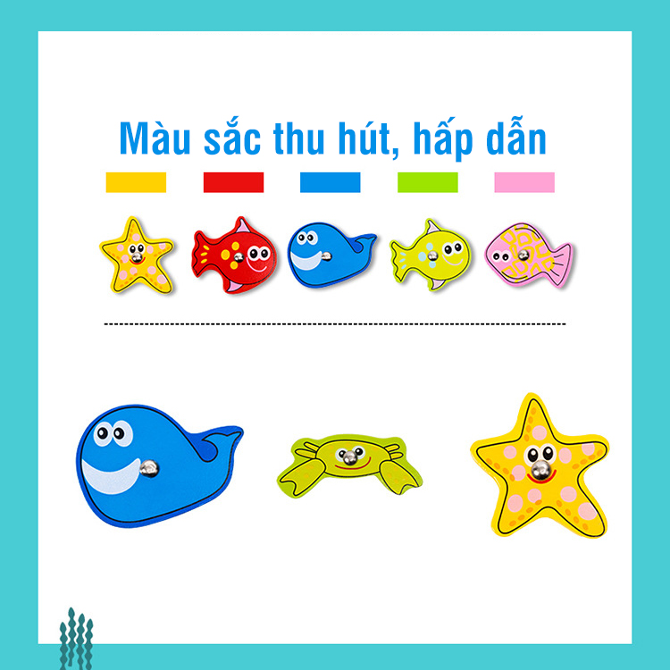 Đồ Chơi Câu Cá Nam Châm Bằng Gỗ