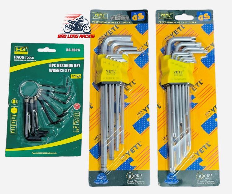 Bộ lục giác đầu bi đầu bông 9 món Yeti đa năng