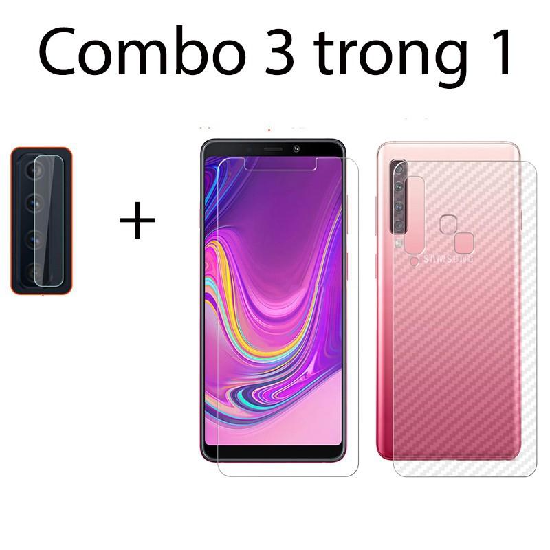 [HCM]Combo cường lực dẻo Samsung A9 2018 2 decal carbon và 4 dán camera