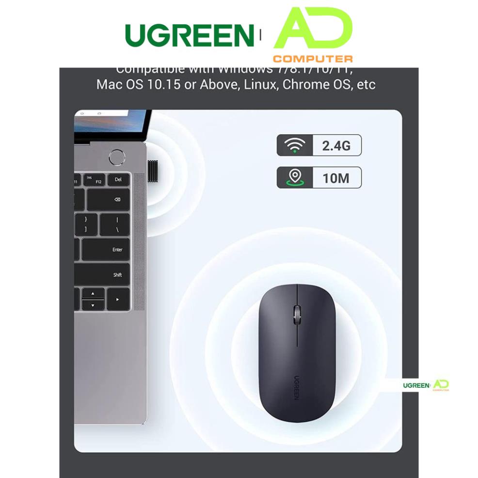 Chuột không dây UGREEN MU001 Tốc độ chuột 4000 DPI