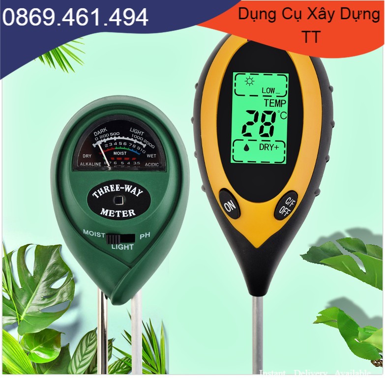 Máy Đo Độ Ẩm, Đo PH,  Ánh Sáng Đất Canh Tác
