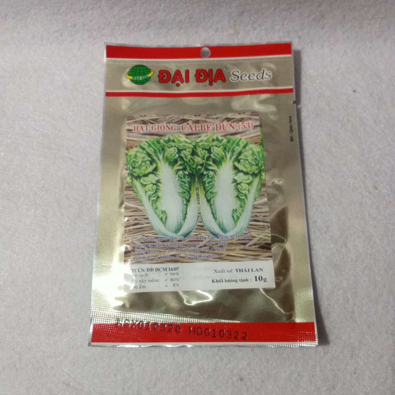 Hạt giống cải bẹ Dún Thái Lan , Gói 10 gram