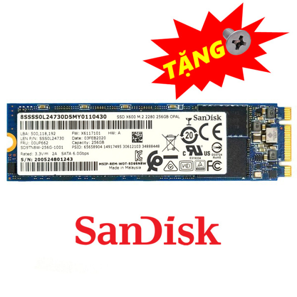Bảng giá Ổ cứng SSD M.2 SATA SanDisk X600 256GB - bảo hành 3 năm - SD104 Phong Vũ