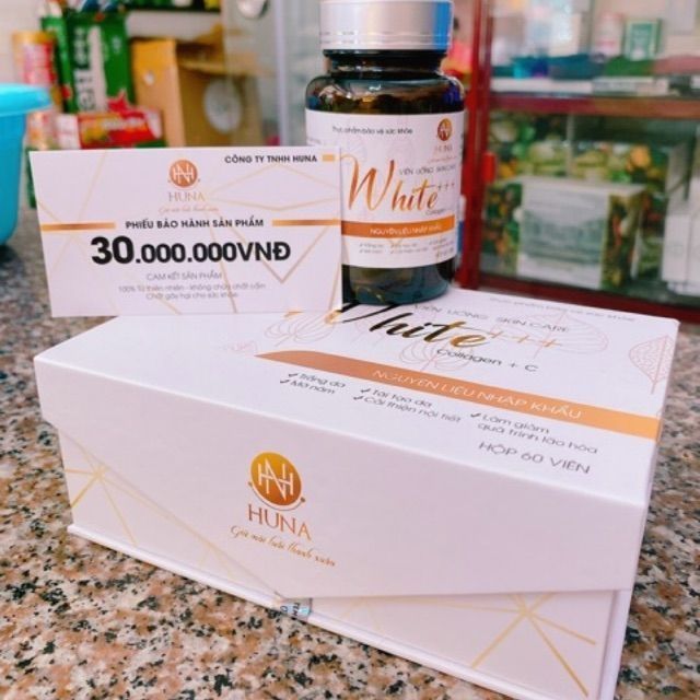 [Date 2026] VIÊN UỐNG TRẮNG DA, MỜ NÁM WHITE+++ Hộp 60 viên