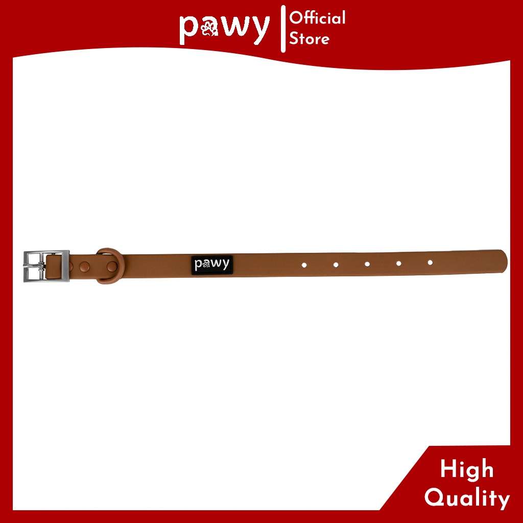 Vòng Cổ Chó Pawy - Flexiwear - Màu Nâu - Vòng Cổ Chó PVC Cao Cấp