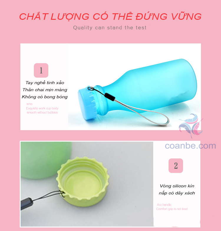 CHAI THUỶ TINH MÀU 350ML NẮP DÂY MS05